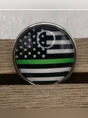 US Military Federal Law Enforcement Flag - Snap Button Charm - 18mm/20mm Charm